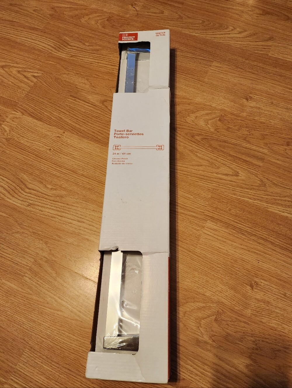 Project Source Seton 24 inch Chrome Towel Bar Bathroom Concealed Mounting